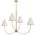 Pendant Light 4 Light E14 1220mm Antique Gold Ivory Farnix Telbix