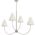 Pendant Light 4 Light E14 1220mm Nickel Ivory Farnix Telbix