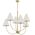Pendant Light 6 Light E14 1030mm Antique Gold Ivory Farnix Telbix