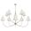 Pendant Light 10 Light E14 1515mm Antique Gold Ivory Farnix Telbix