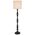 Floor Lamp E27 Foot Switch 1580mm Black Beige Hommer Telbix