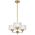 Pendant Light 3 Light E14 460mm Antique Gold Clear Moreno Telbix