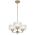 Pendant Light 3 Light E14 460mm Antique Gold Clear Moreno Telbix