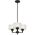 Pendant Light 3 Light E14 460mm Black Matt Clear Moreno Telbix