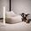 Floor Lamp LED 24W 4000K Foot Switch Nickel White Sagero Telbix