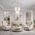 Pendant Light 14 Light E14 550mm Antique Gold Clear Samona Telbix