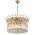 Pendant Light 9 Light E14 560mm Chrome Crystal Virell Telbix