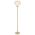 Floor Lamp E27 Foot Switch Beige Travertine Ivory Vybor Telbix