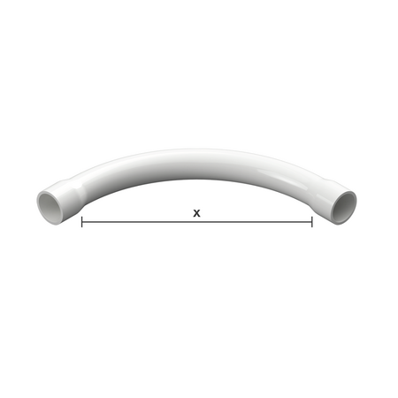 25mm White PVC 90° Communication Bend