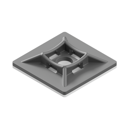 28 x 28mm Black Cable Tie Mount - 100 Pack