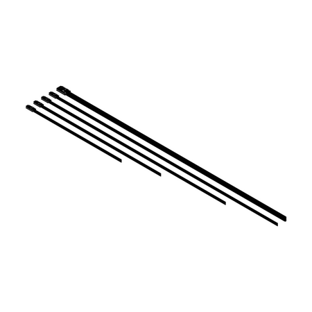 200 x 7.9mm Coated 316 Stainless Steel Cable Ties - 100 Pack
