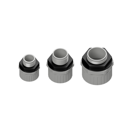 25mm Grey PVC Corrugated Tubing Gland