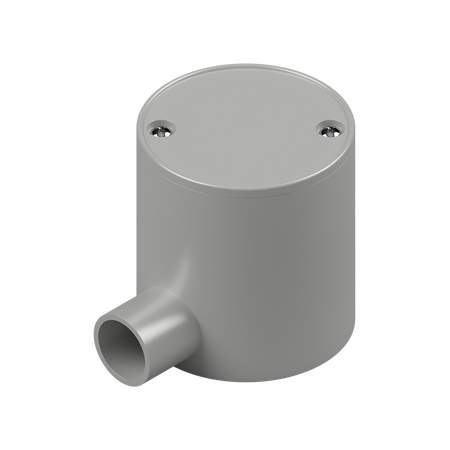25mm Grey PVC 1-Way Deep Junction Box