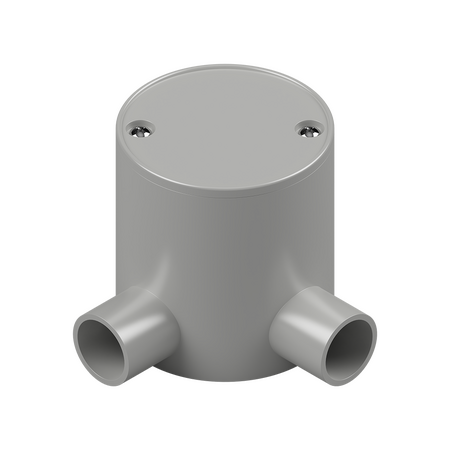 25mm Grey PVC 2-Way Angle Deep Junction Box