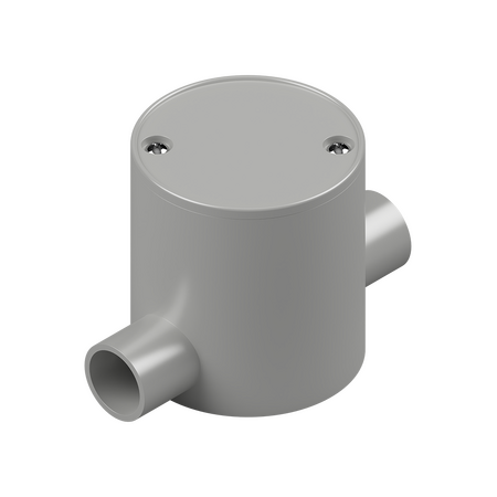 25mm Grey PVC 2-Way Deep Junction Box