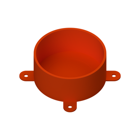 25mm Orange PVC Disposable Junction Box Lid