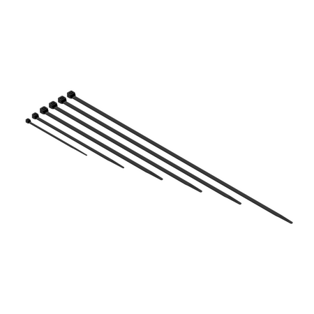 150 x 3.2mm Black Nylon Cable Ties - 1000 Pack