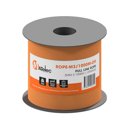 3mm 1000m Orange Pull-line Rope