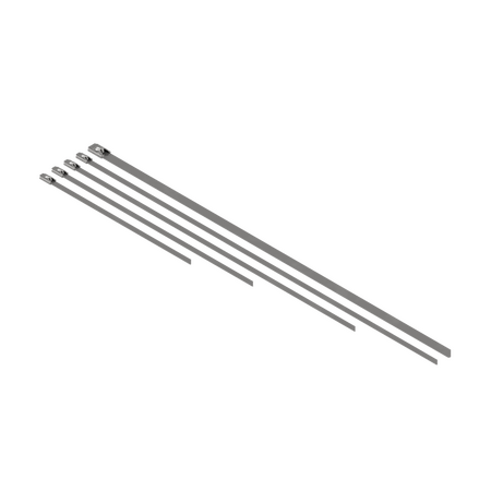 260 x 4.6mm 316 Stainless Steel Cable Ties - 100 Pack