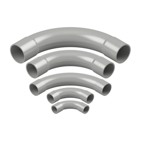 32mm Grey PVC 90° Standard Bend