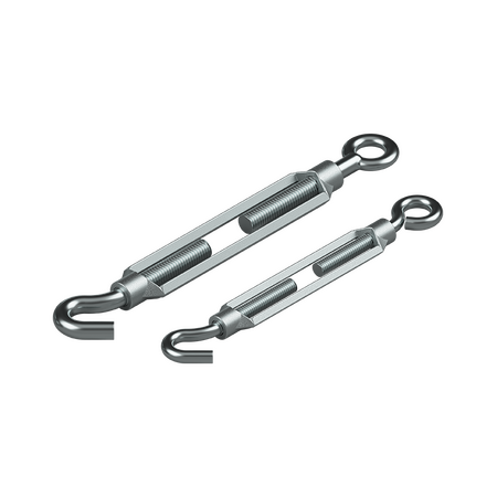 8mm Zinc Plated Steel Hook & Eye Turnbuckle
