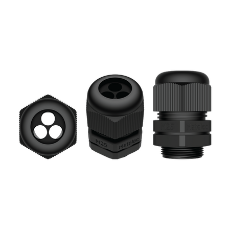 4 x 5.0mm Multi-Hole M25 Cable Gland