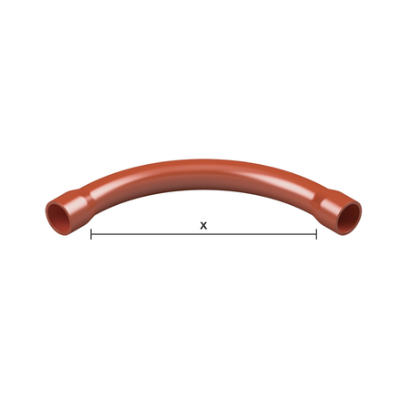 50mm Orange PVC 90° Sweep Bend