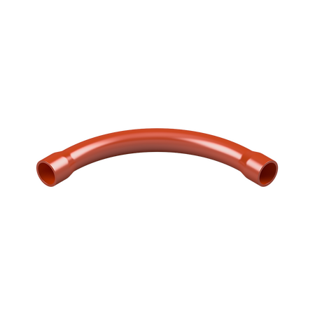 40mm Orange PVC 90° Sweep Bend