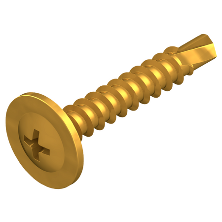 8G x 12mm Button Head Drill Point Screw - 300 Pack