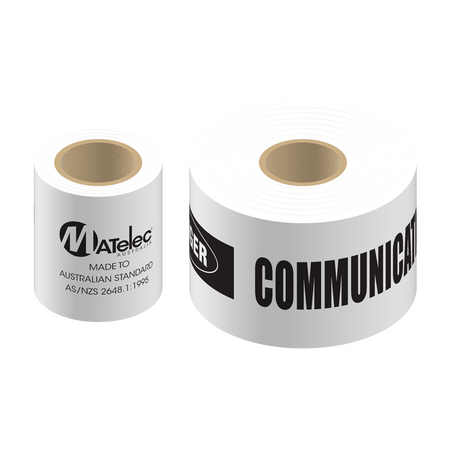 150mm x 500m White Communications Underground Warning Tape