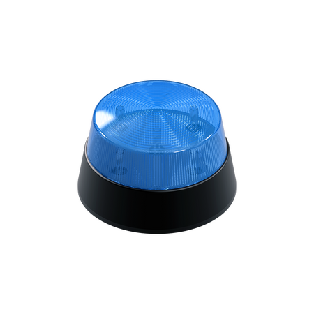 12V dc Blue Round Mini Strobe