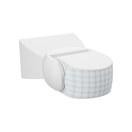 180° IP65 White PIR Cobra Wall Mount Motion Sensor