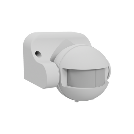 180° IP44 White PIR Round Wall Mount Motion Sensor