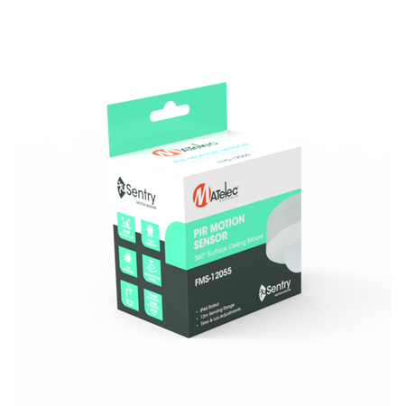 360° White PIR Surface Mount Motion Sensor