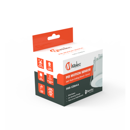 360° Econo White PIR Recessed Motion Sensor
