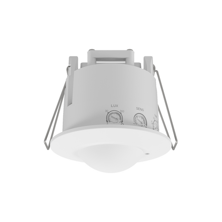 360° White Microwave Recessed Mount Motion Sensor