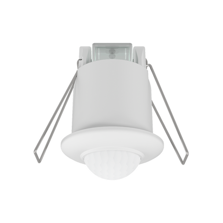 360° White/Black Mini PIR Recessed Mount Motion Sensor