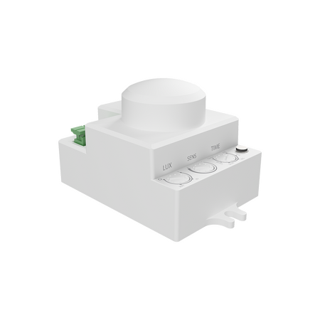 360° Mini White Microwave Recessed Mount Motion Sensor