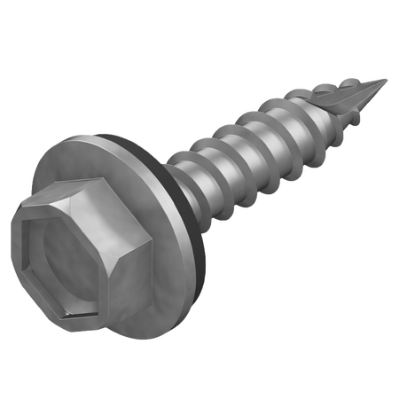 12G x 50mm Hex Head Type 17 Roofing Screw with Seal - 100 Pack