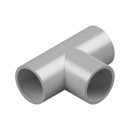 20mm Grey PVC Straight Tee