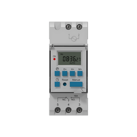 240Vac 7 Day Digital Time Switch DIN Rail Timer