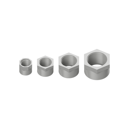 50/40mm Grey PVC Threaded Reducer