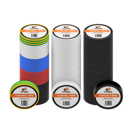 Black Electrical/Insulation Wrappa® Tape - 10 Pack