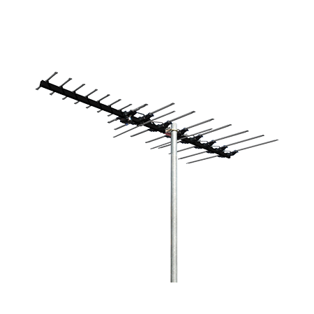 MAGNA Black High Gain 17 Element Hybrid Digital TV Antenna VHF/UHF (6-12)(28-40) with 50dB 4G/5G Filter