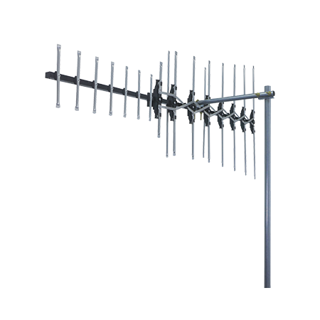 MAGNA Black High Gain 17 Element Hybrid Digital TV Antenna VHF/UHF (6-12)(28-40) with 50dB 4G/5G Filter