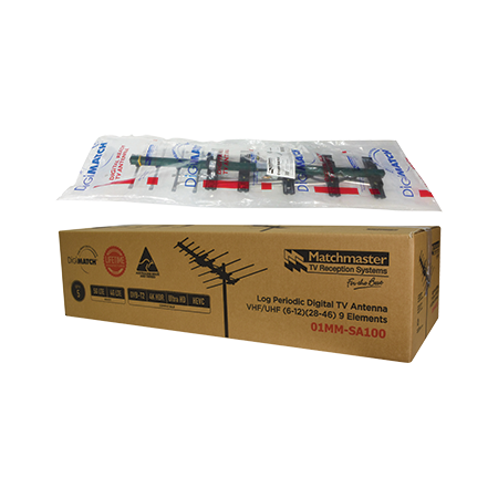 Log Periodic Digital TV Antenna VHF/UHF (6-12)(28-46) 9 Elements