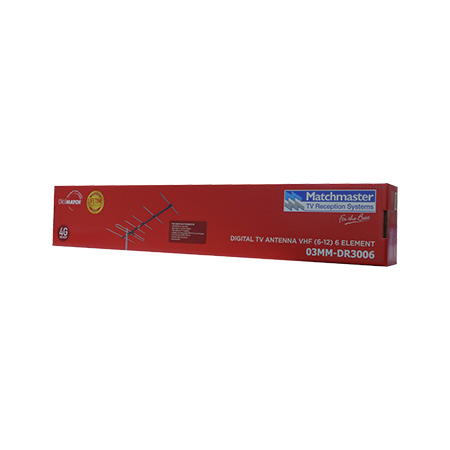 Digital TV Antenna VHF (6-12) 6 Elements (Box)
