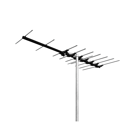 MAGNA Black High Gain 10 Element Hybrid Digital TV Antenna VHF (6-12) with 50dB 4G/5G Filter