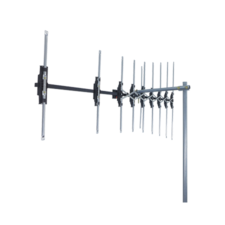 MAGNA Black High Gain 10 Element Hybrid Digital TV Antenna VHF (6-12) with 50dB 4G/5G Filter