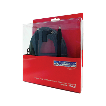 20m Toslink Male to Male Lead including Right Angle Adaptor